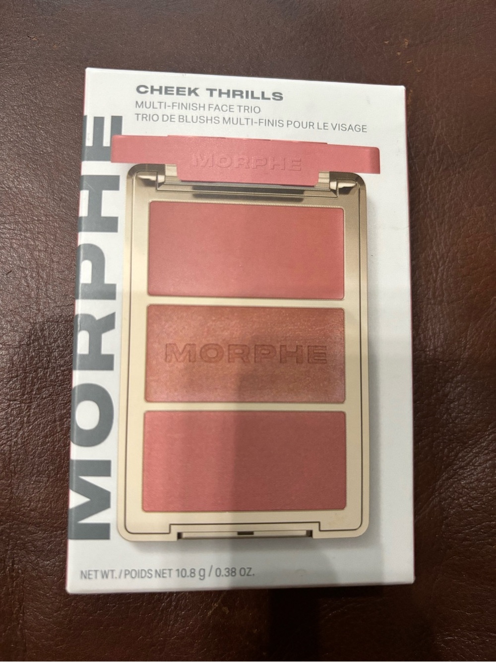 NIB Morphe Cheek Thrills Multi-Finish Trio — Rose Pink & Coral Blushes